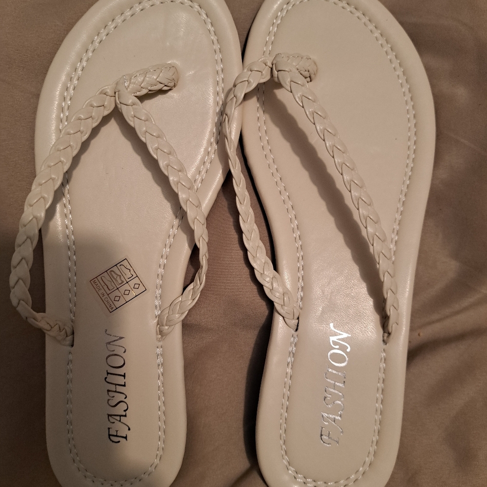 Off White Flipflops - Picture 2 of 4